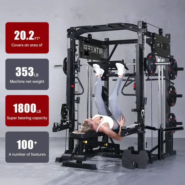 PMAX 4750 Dual Plate Loaded Multi Functional Smith Machine - Image 11