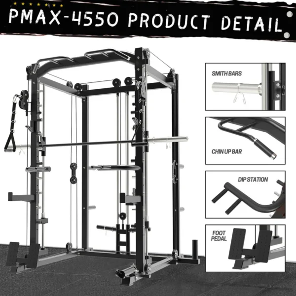 PMAX-4550 Multi Functional Trainer Smith Machine Training System - Image 18