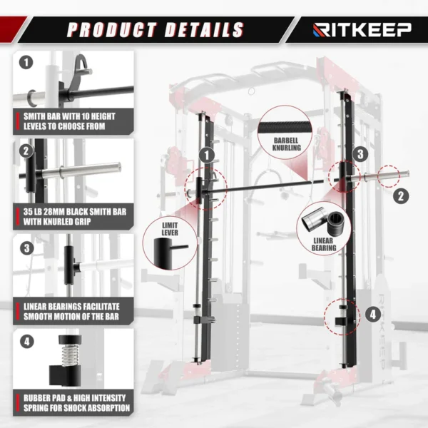 RitKeep PMAX-5600 Strength & Cardio Fusion Home Gym Package - Image 16