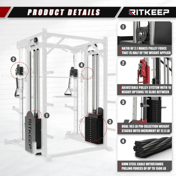 RitKeep PMAX-5600 Strength & Cardio Fusion Home Gym Package - Image 12