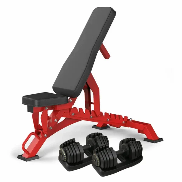 65-95LB Quick Adjustable Dumbbell & Weight Bench Package